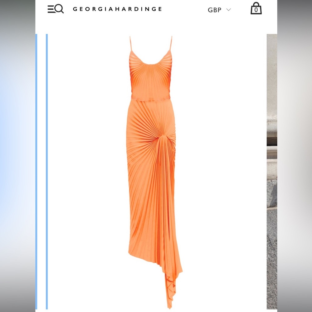 Gorgeous Orange Floor Length Gown